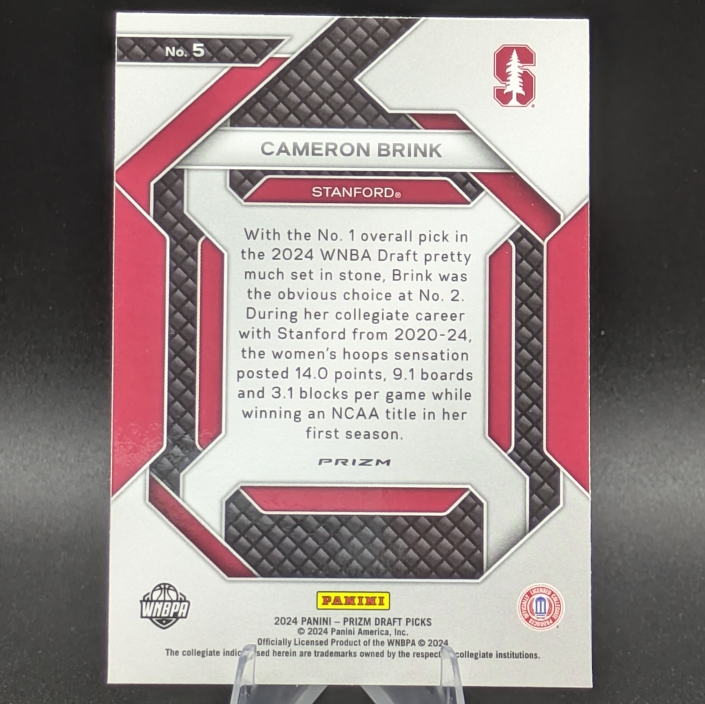 2024 Panini Prizm Draft Picks Cameron Brink 89 Red Pulsar Prizm /299 RC WNBA Lot - Picture 7 of 9